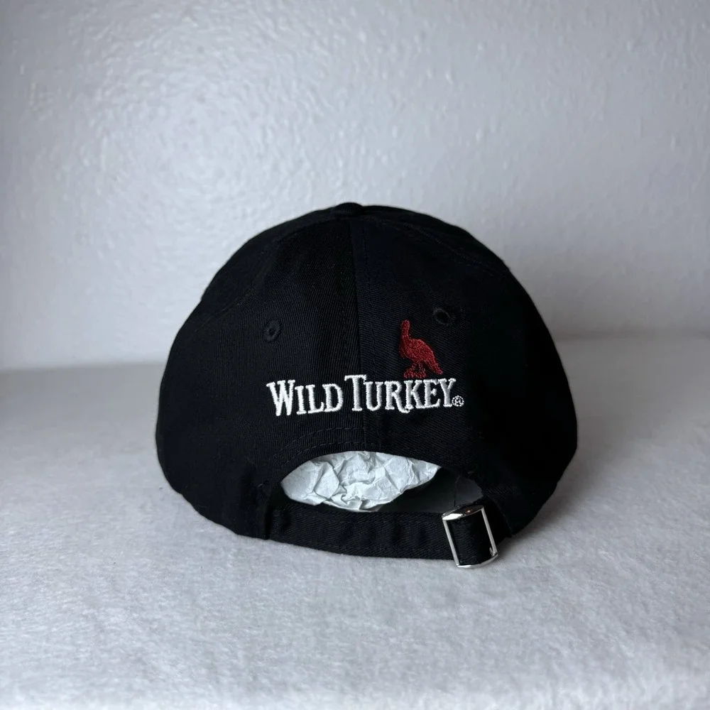 Wild Turkey Bourbon Whiskey Hat Strapback Cap Black Red Logo Cotton Adjustable